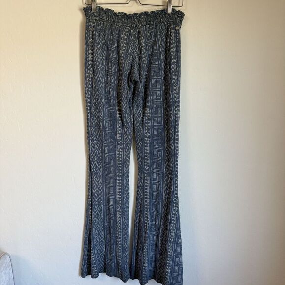 Rip Curl Beachy Boho Aztec Flare Bell Bottom Pull On Pants Southwestern Festival - Picture 7 of 8